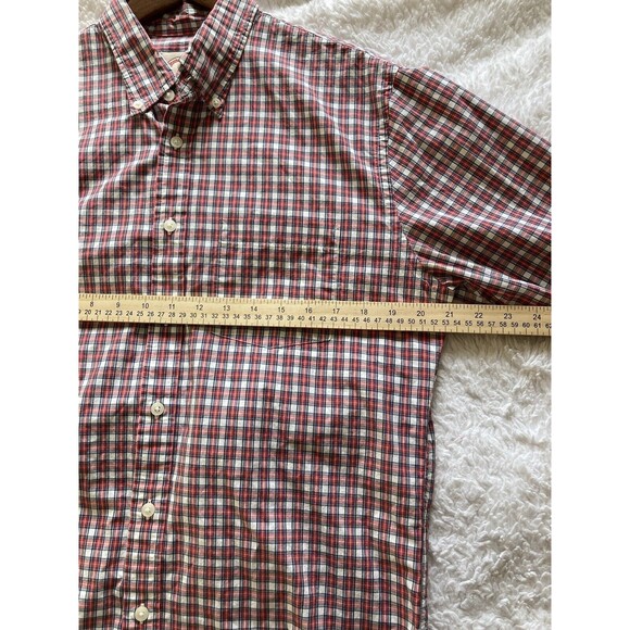 Brooks Brothers Mens Button Up Shirt Large Red Plaid checkered - Picture 9 of 10